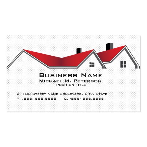 Real Estate Business Business Card (front side)