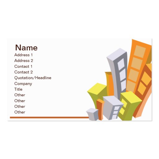 Real Estate - Business Business Card Template (front side)