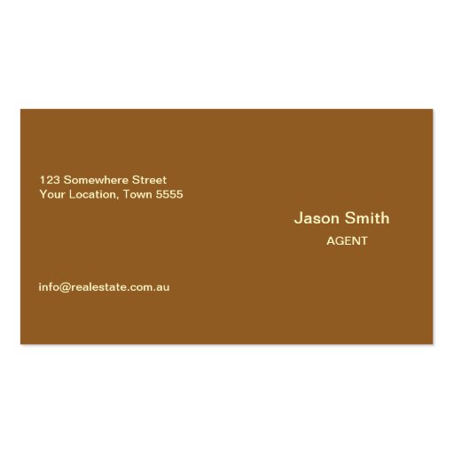 Real Estate Business Card (back side)