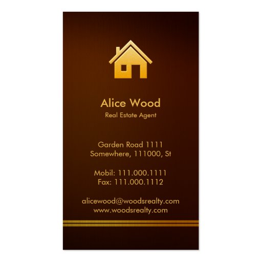 Real Estate Business Card (back side)