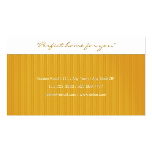 Real Estate Business Card (back side)