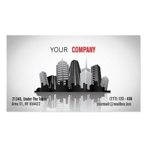 Real estate business card (front side)
