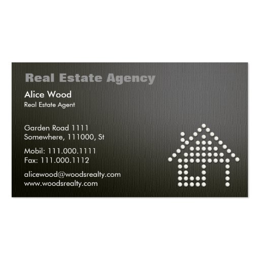 Real Estate Business Card (front side)