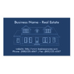 Real Estate Business Card: House Blueprint
