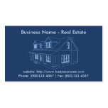 Real Estate Business Card: House Blueprint