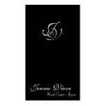 Real Estate Business Card Monogram Black & White