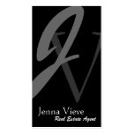 Real Estate Business Card Monogram Black & White