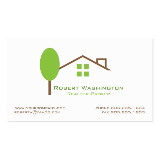 Real Estate Business Card Templates (front side)