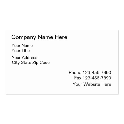 Real Estate Business Cards (back side)