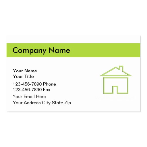 Real Estate Business Cards (front side)