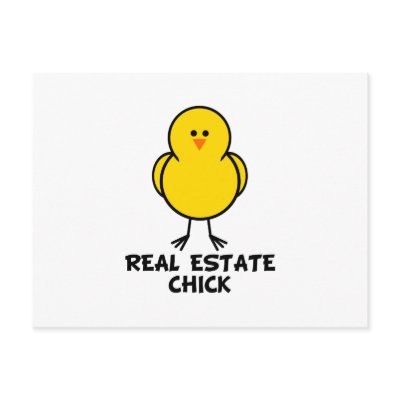 Real Estate Chick Post Card by chicktshirts8