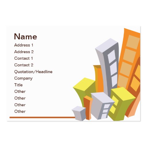 Real Estate - Chubby Business Card Templates (front side)