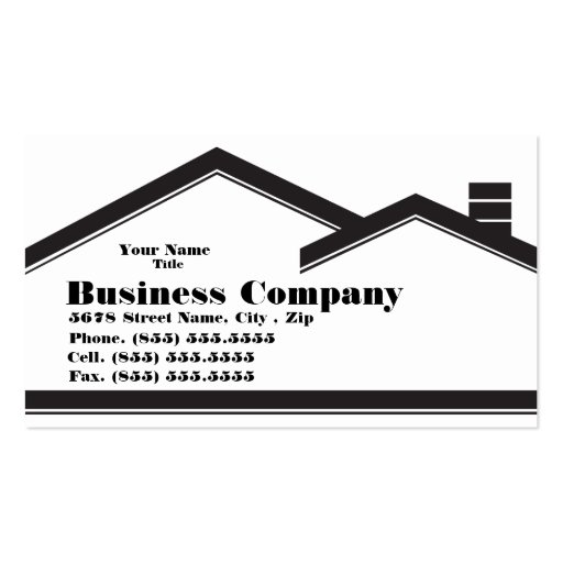 Real Estate / Construction Business Card (front side)