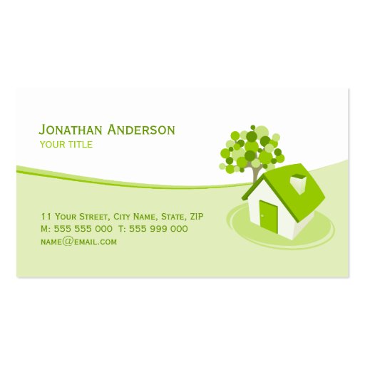 Real Estate / Constructions business card (front side)