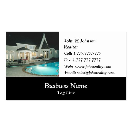 Real Estate Deluxe Business Card (front side)