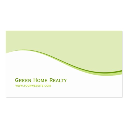 Real Estate Environment Sustainable business card (back side)