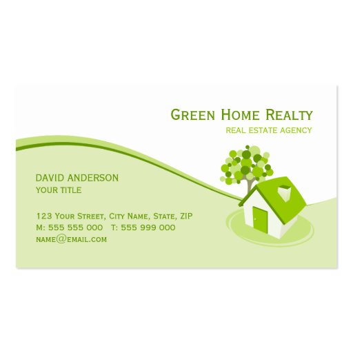 Real Estate Environment Sustainable business card (front side)