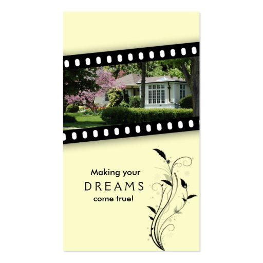 Real Estate Film House Business Card (front side)
