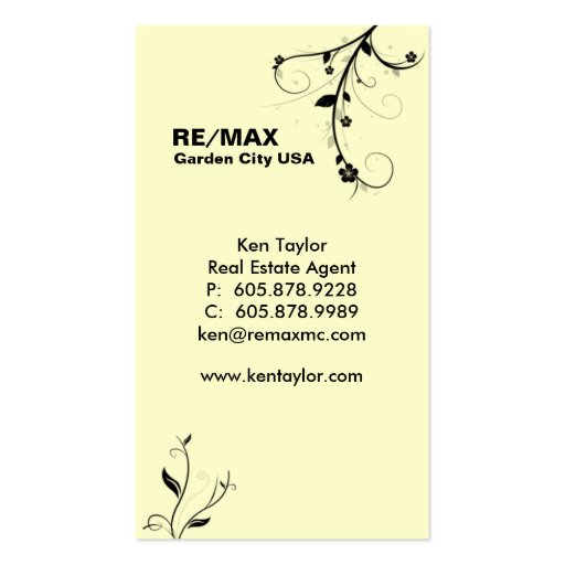 Real Estate Film House Business Card (back side)