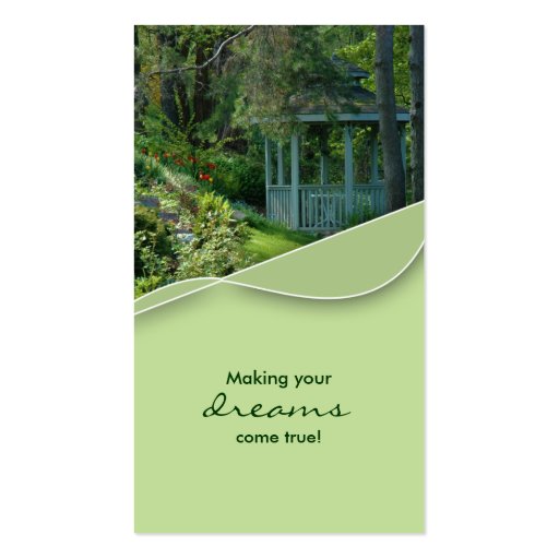 Real Estate Gazebo Garden House Business Card (front side)