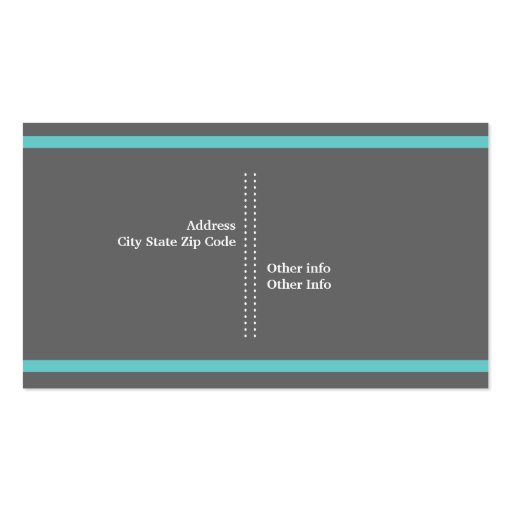 Real estate grey, white, aqua eye-catching business card (back side)