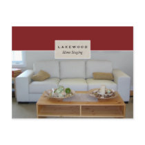 Real Estate Home Staging Postcard Sofa by BestCards Real Estate Home Staging Postcard Sofa