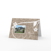 Real Estate Home Thank You Greeting Card Beige