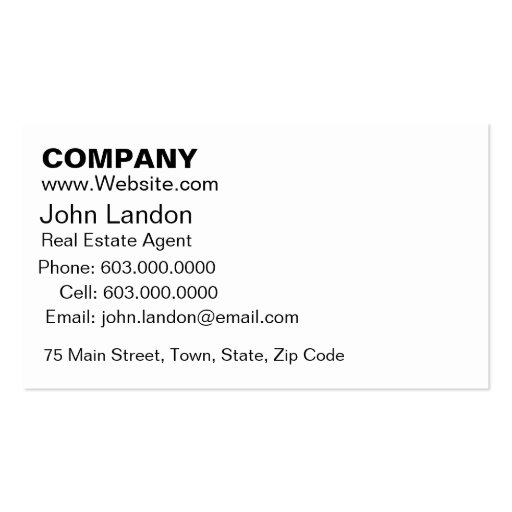 Real Estate House Buying Business Card (back side)
