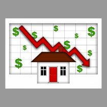 Real Estate Housing Falling Prices Illustration Po posters