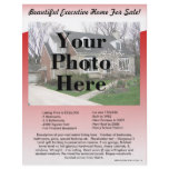 Real Estate Listing Flyer 2-Sided, Red Wave Design
