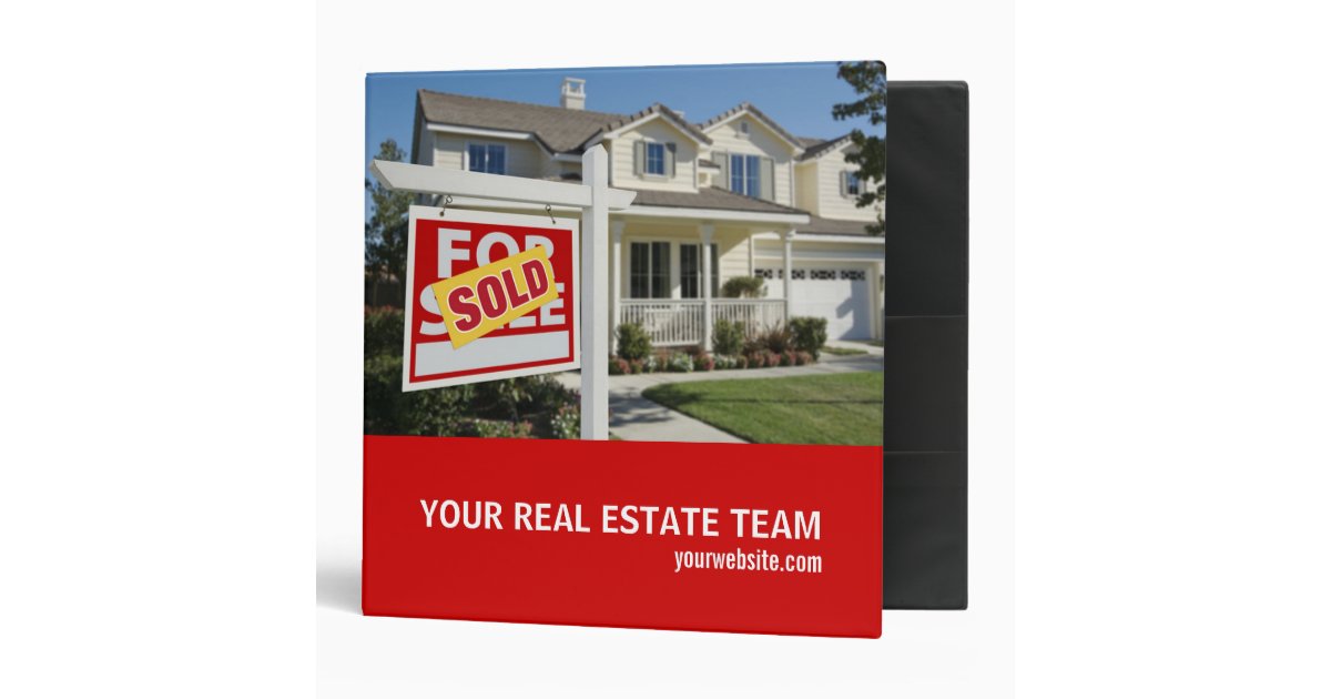 Real Estate Listings Portfolio Vinyl Binder Zazzle