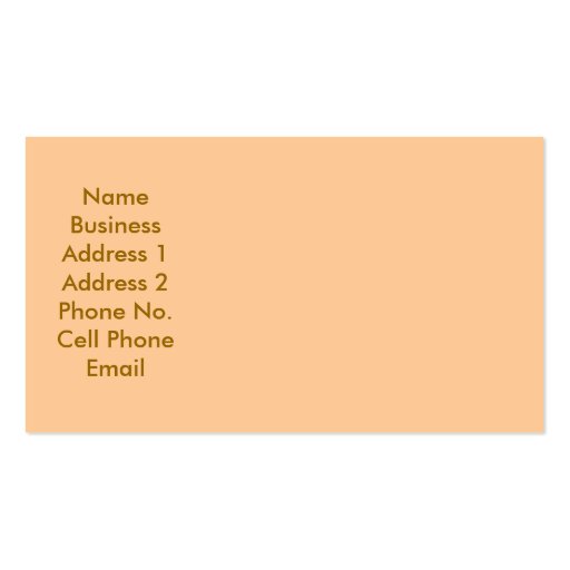 Real Estate/Personal Profile Card Business Card Template (back side)