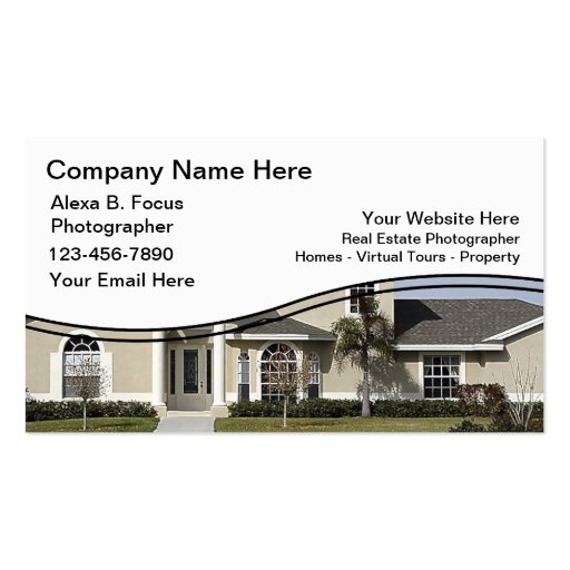 Real Estate Photographer Business Cards (front side)
