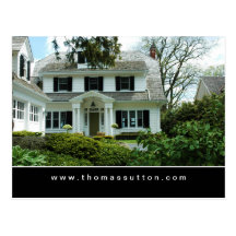 Real Estate Postcards White Formal House