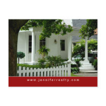 Real Estate Postcards White Green House Red 2