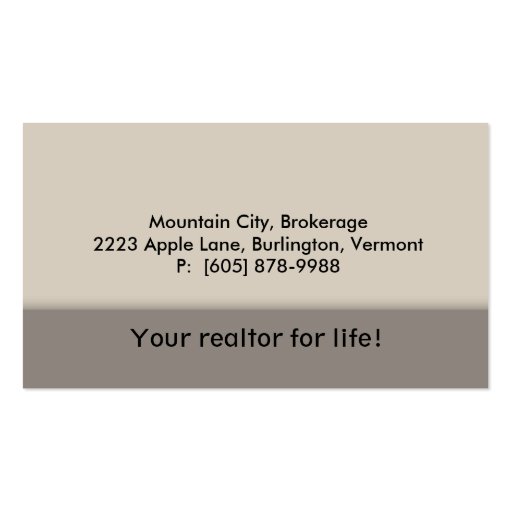 Real Estate Pretty House Business Card (back side)
