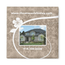 Real Estate / Realtor Custom Fridge Magnet Beige