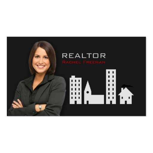 Real Estate Realtor Property Manager Building City Business Card (front side)