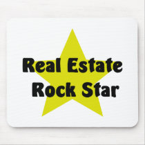 Real Estate Rock Star mousepads by MishMoshTees Real Estate Rock Star mousepads