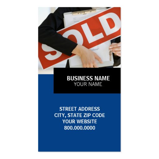 Real Estate Sales Business Card (front side)