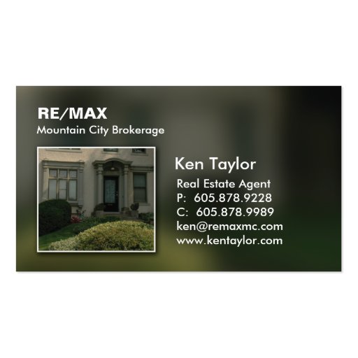Real Estate Stucco Home Entrance Business Card