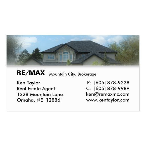 Real Estate Stucco House Business Card