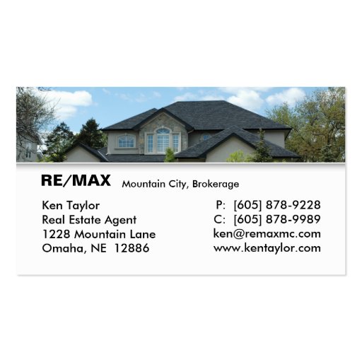 Real Estate Stucco House Business Card 2