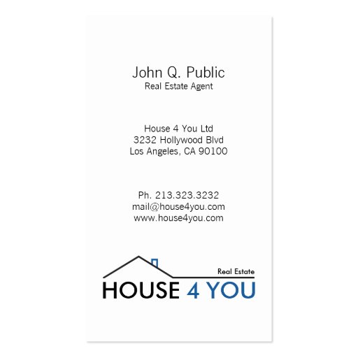 Real Estate Vertical Business Card (front side)