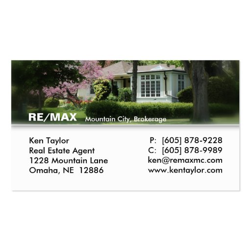 Real Estate Yellow House Business Card