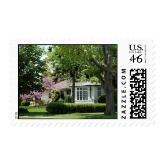 Real Estate Yellow House Stamp stamp