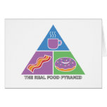 Real Food Pyramid - Coffee, Bacon, Donuts Cards