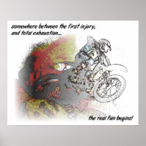Real Fun Dirt Bike Motocross Print Poster Sign