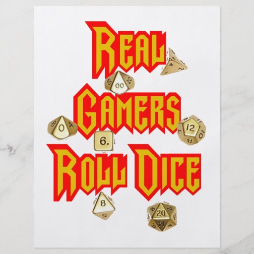 Real Gamers Roll Dice Flyer