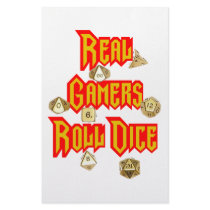 Real Gamers Roll Dice stationery